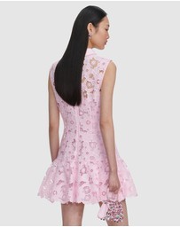 Self Portrait - Sequin Boucle Belted Mini Dress