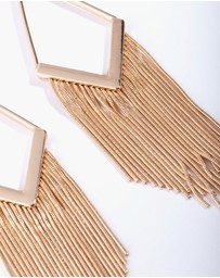 Lovisa - Gold Diamond Shaped Snakechain Earrings