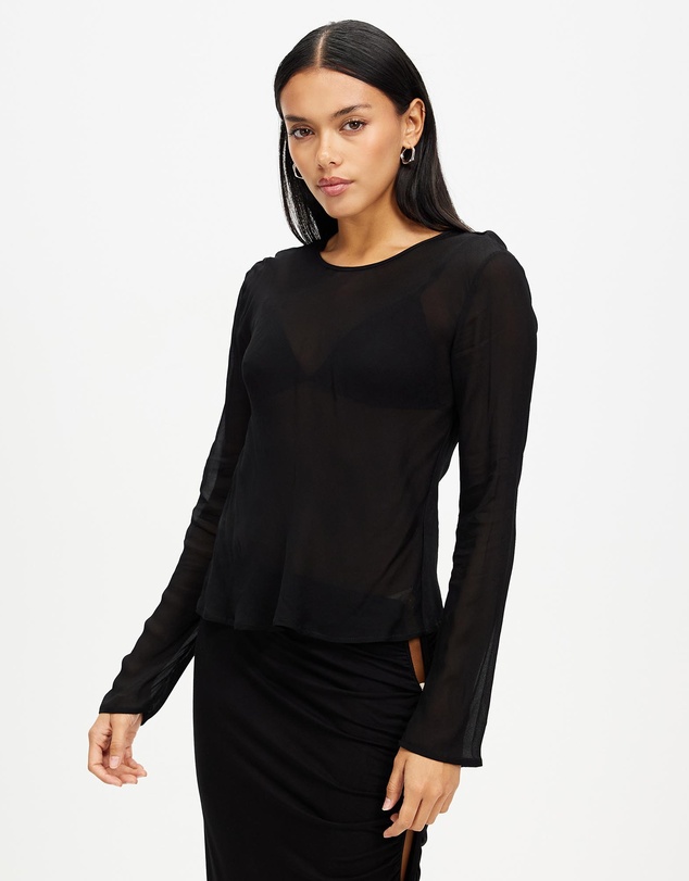 Third Form - Wisteria Sheer Bias Blouse