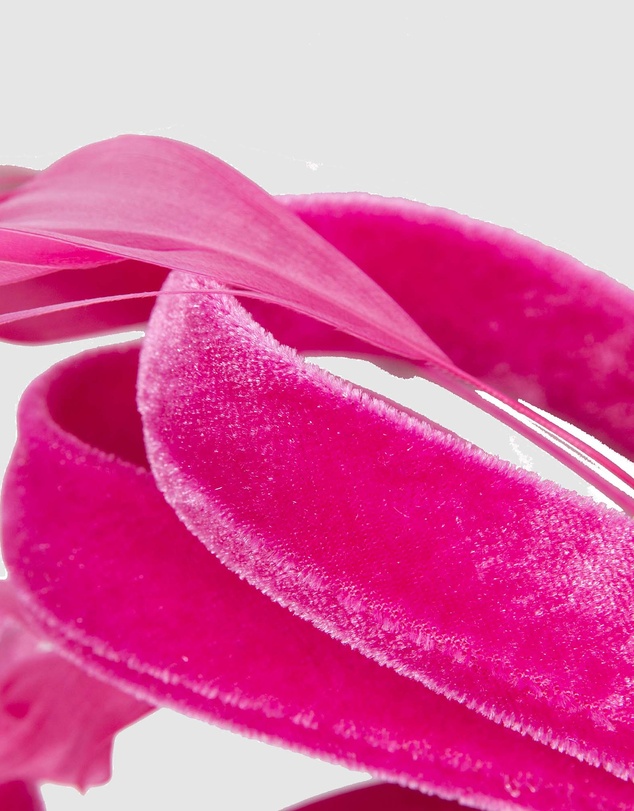 Max Alexander - Large Hot Pink Velvet Bow Racing Fascinator