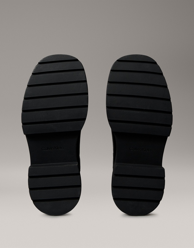 Calvin Klein - Leather Chunky Square Toe Chelsea Boots
