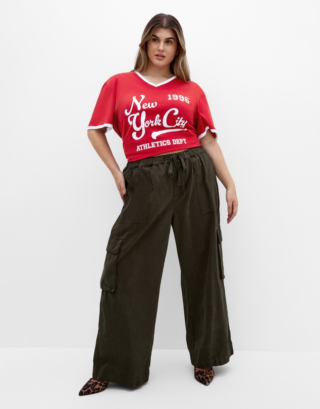City Chic - Plus sizeGame On Tee - red