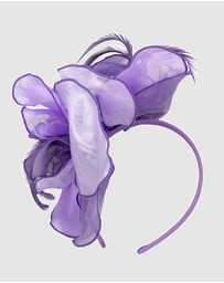 Max Alexander - Purple Lilac Organza Flower Fascinator