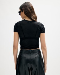Minima Esenciales - Renna Lyocell Silk Blend Sheer Tee