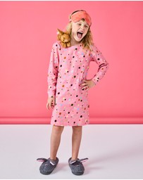 Kip&Co - Polkadot Organic Cotton LS Nightie - Kids-Teens