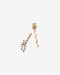 Michael Hill - 3 Stone Stud Earrings with .21 Carat TW Diamonds in 10kt Yellow Gold