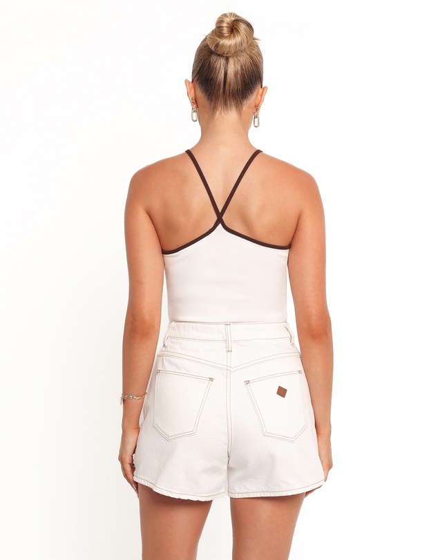 Petal & Pup - Jazzie Knit Tank - White Brown