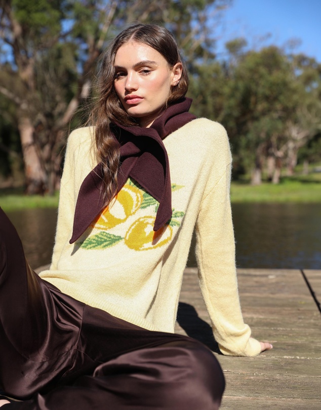 AERE - Citrus Intarsia Knit Jumper