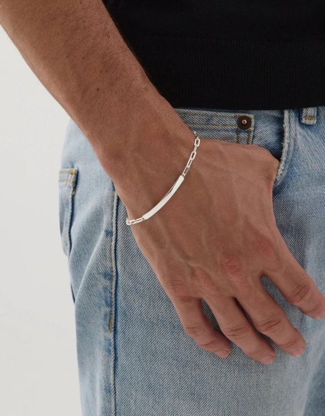 Najo - Strata Men's Silver Bracelet