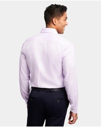Brooksfield - Tonal Textured Slim Fit Dress Shirt