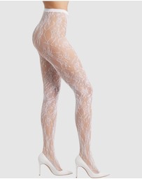 High Heel Jungle - Venise Lace Fishnet Tights