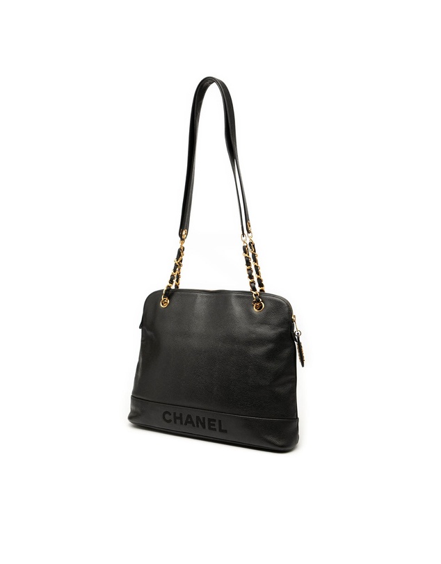 Pre-Loved by Azura Reborn - Pre-Loved Caviar Logo Chain Shoulder Bag