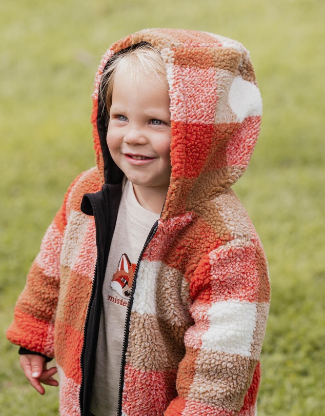 Fox & Finch - Mr Fox Sherpa Check Jacket - Babies