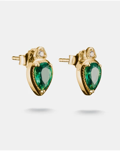 THOMAS SABO - THOMAS SABO Stud Earrings with Green Stones