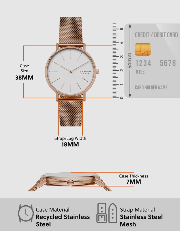 Skagen - Signatur Rose Gold Tone Analogue Watch
