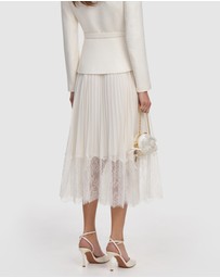 Self Portrait - Boucle Shawl Collared Midi Dress