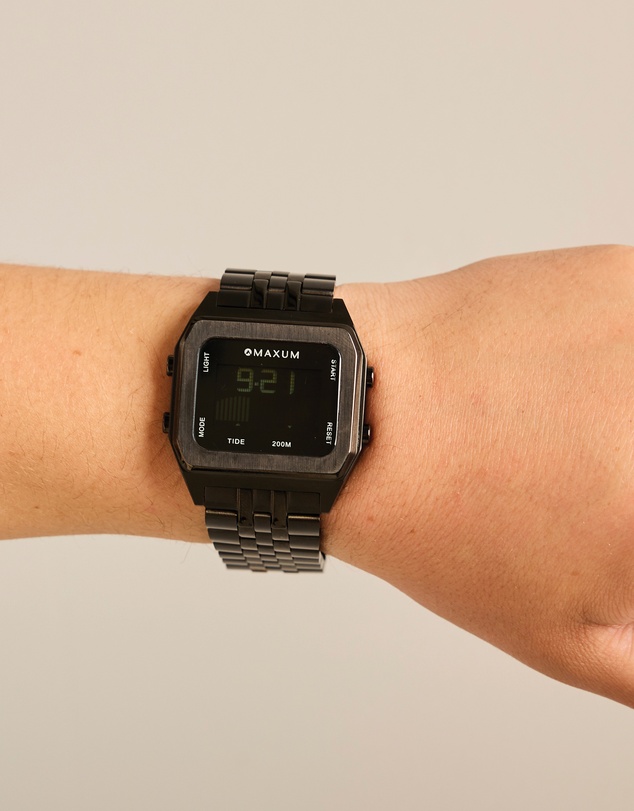 Maxum - Raglan Tide Watch- Black Stainless Steel Strap