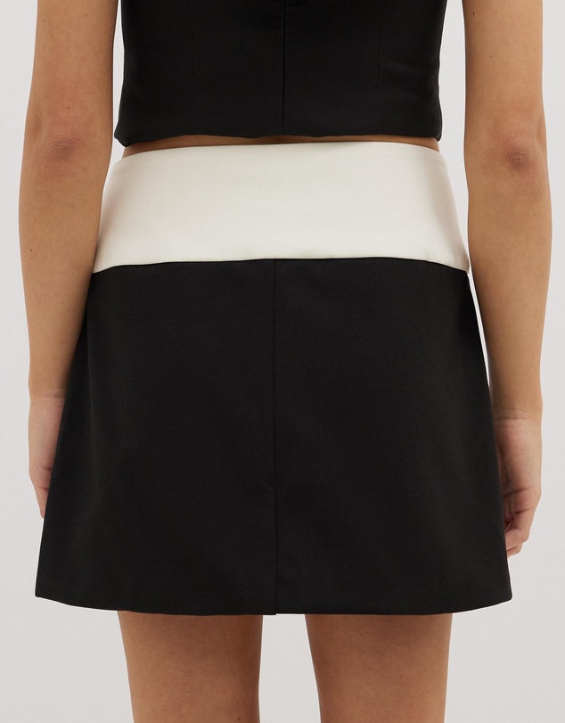 Dazie - Living Life Two Tone Mini Skirt