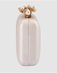 Olga Berg - Gabriel Pearl Embellished Clutch