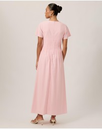 Tussah - Maysen Linen Blend Pintuck Midi Dress