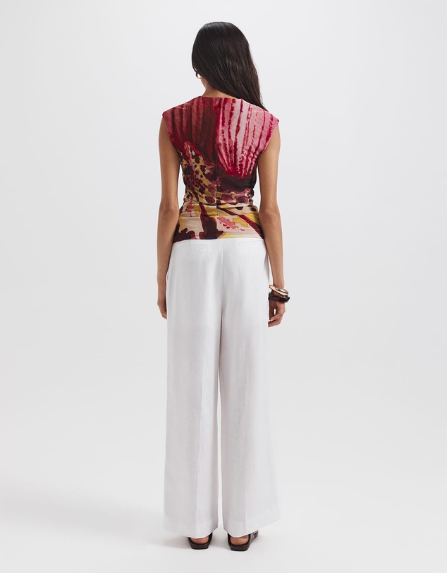 SABA - Cymbelle Rouched Mesh Top