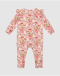 Fleur Harris - 'Toadstool' Precious Frill Coverall in Apricot