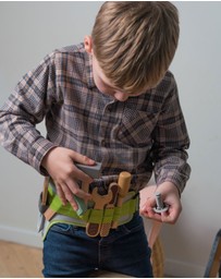 Dantoy - Dantoy - Playful Wood - Tool Belt - 11 pcs