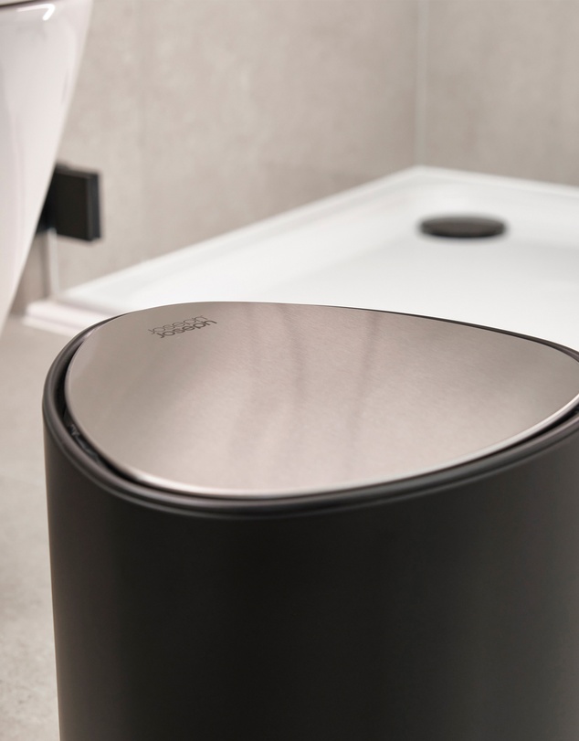 Joseph Joseph - EasyStore™ 5L Matt Black Bathroom Pedal Bin
