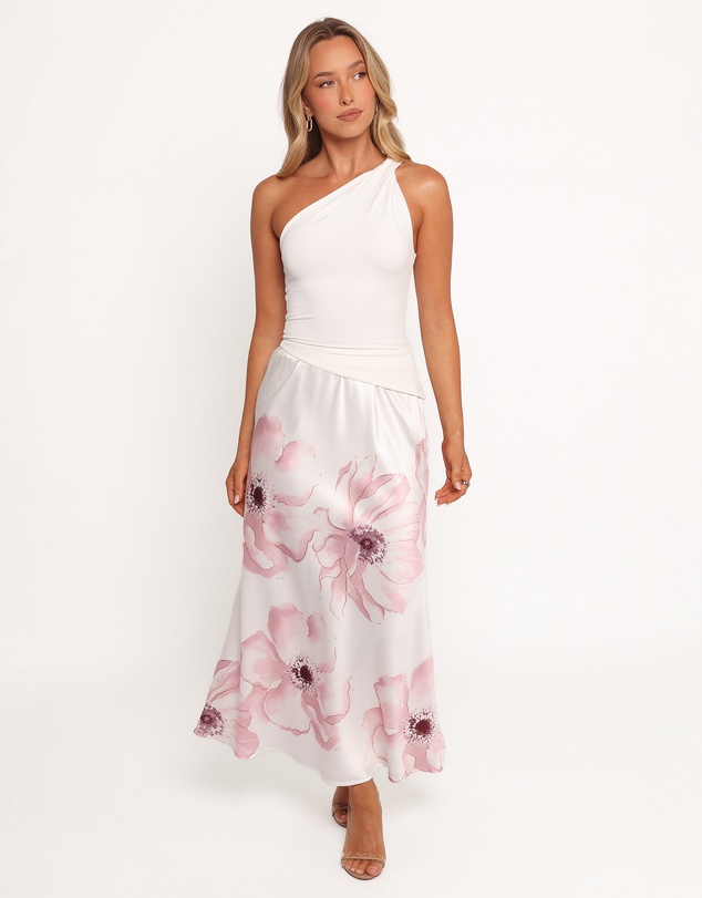 Petal & Pup - Lila Maxi Skirt - Pink White Floral