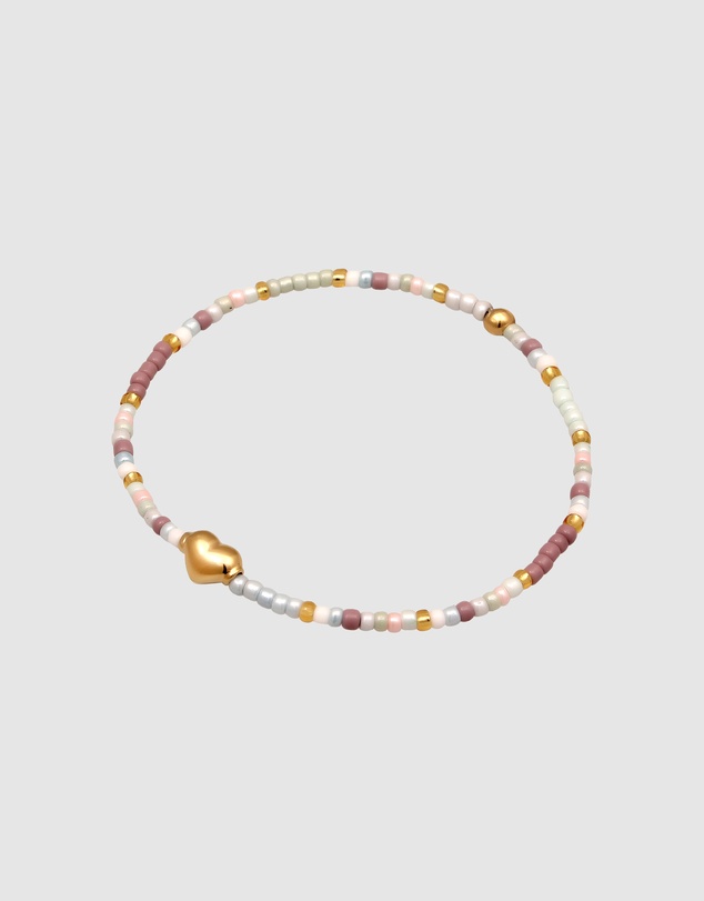 Elli Jewelry - Bracelet Kid Heart Multicolour 925 Sterling Silver Gold Plated