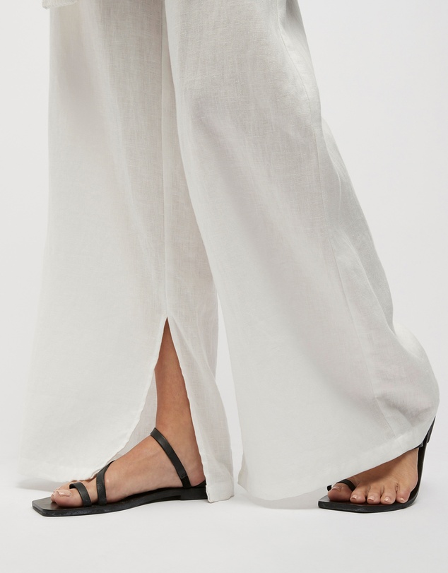 FRIEND of AUDREY - Hayworth Linen Split Trousers