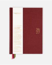 Bespoke Letterpress - 2026–2027 Weekly Financial Year Planner – Mulberry