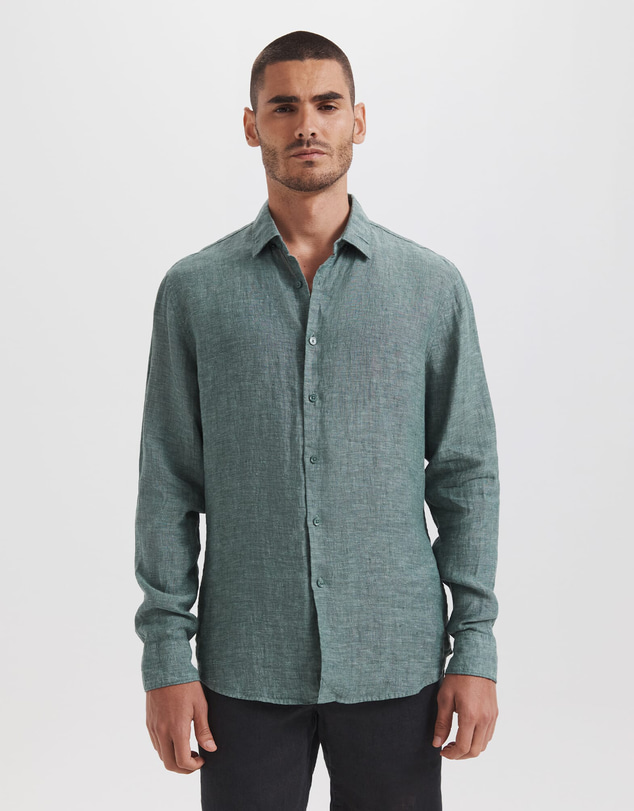 SABA - Anderson Long Sleeve Classic Linen Shirt