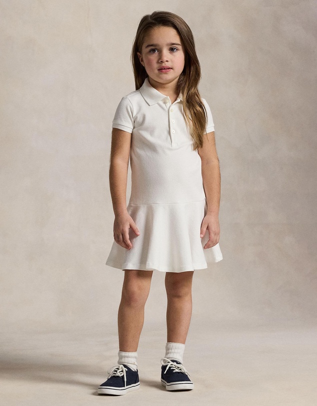 Polo Ralph Lauren - Stretch Mesh Polo Dress - ICONIC EXCLUISVE - Kids