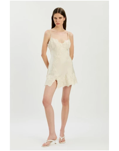Bardot - Alerie Lace Satin Mini Dress