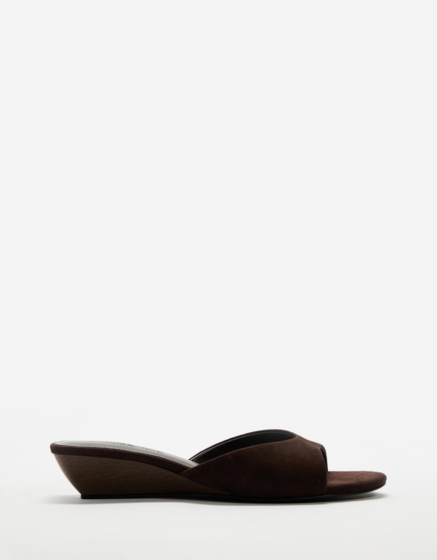 Atmos&Here - Tulum Peep Toe Suede Wedge Sandals