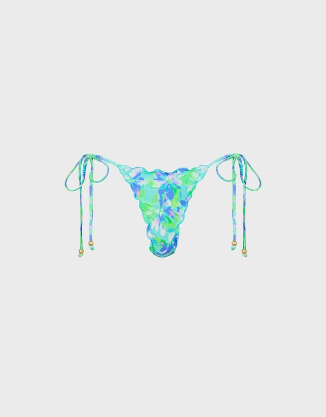 Kulani Kinis - Lettuce Edge Thong Tie Bikini Bottom