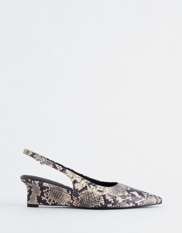 & Other Stories - Leather Wedge Slingback Pumps