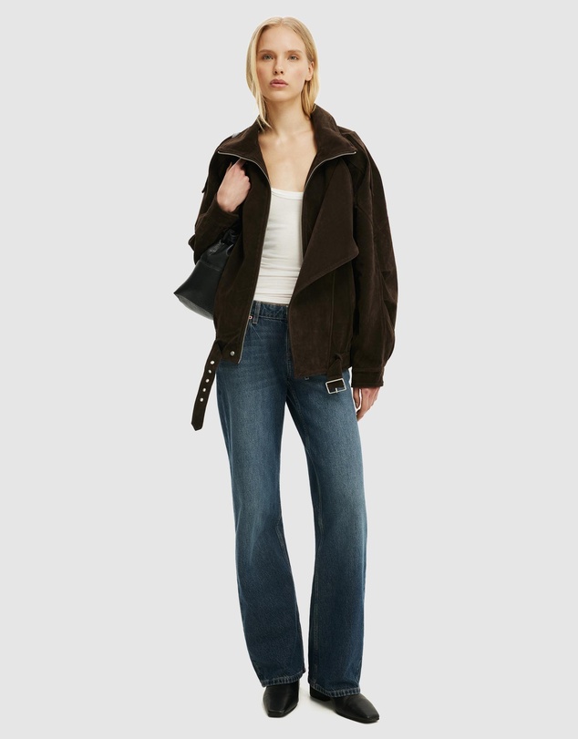 Cotton On - Cove Faux Suede Biker Jacket