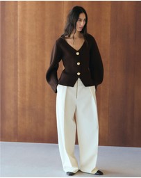 M.N.G - Knitted Jacket With Jewel Buttons