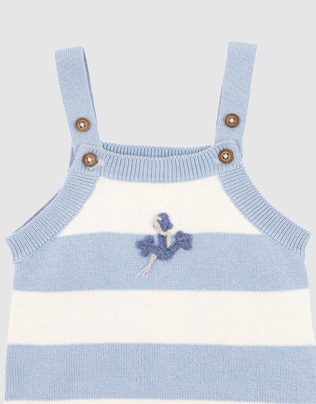 Bebe by Minihaha - Axel Organic Stripe Knitted Bodysuit - Babies