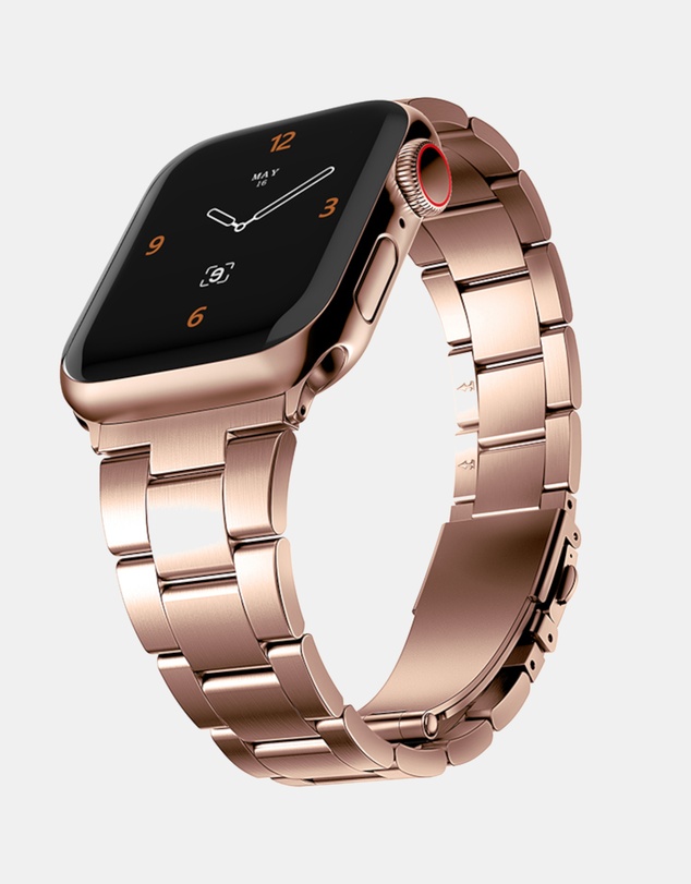 Friendie - Stainless Steel Link Bracelet Band - The Sydney - Apple Watch Compatible