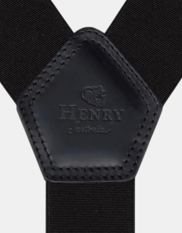 Henry Bucks - HENERY SARTORIAL x LEYVA Braces with Loops & Clips BLACK
