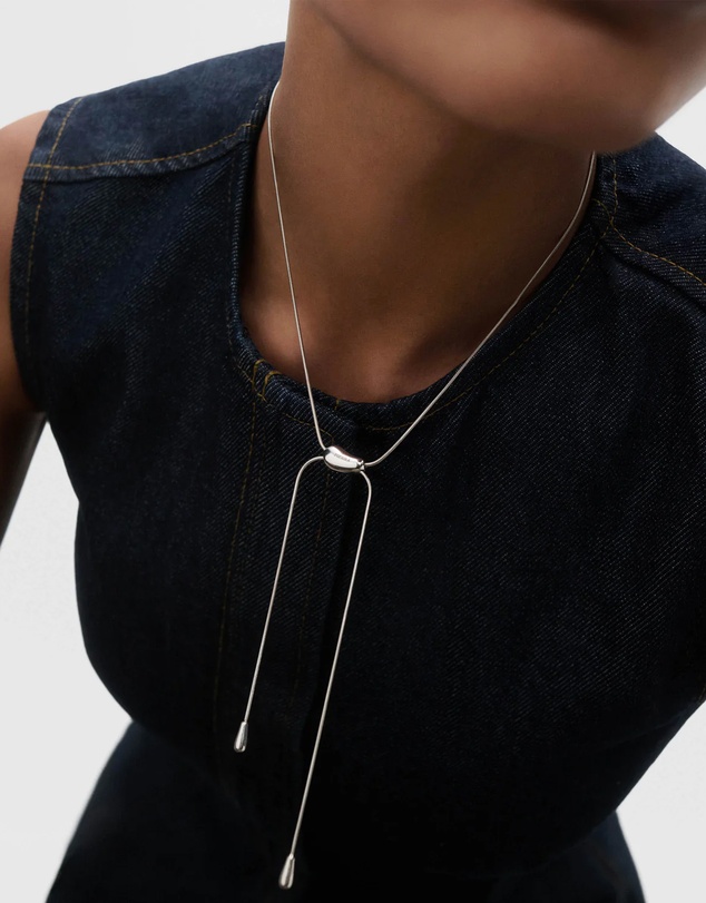 PDPAOLA - Rodeo Silver Slider Necklace