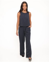 Petal & Pup - Elijah Pants - Navy White Stripe