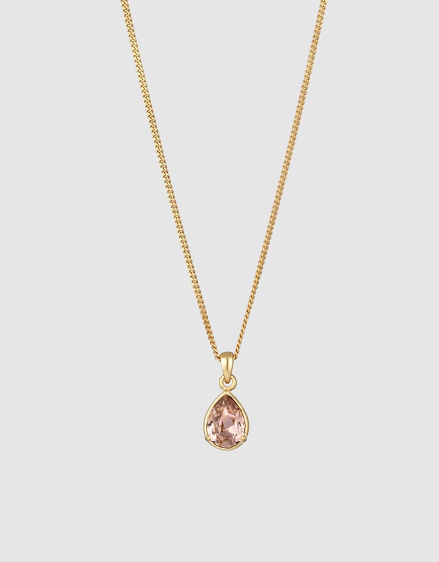 Elli Jewelry - Crystal Necklace in Gold-Plated 925 Silver