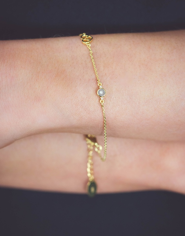 Georgini - Freshwater Pearl And Diamond June Gold Bracelet