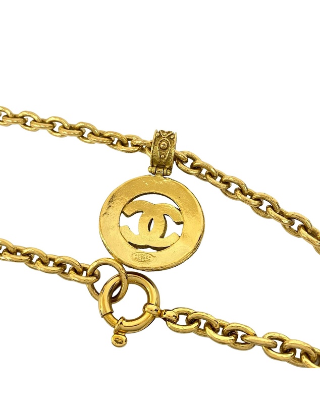 Pre-Loved by Azura Reborn - Pre-Loved CC Gold Plated Medallion Chain Necklace