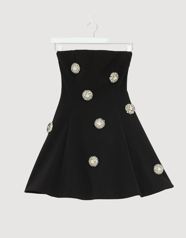 Revibe - Repaired BY JOHNNY. Priscilla Pearl Strapless Mini Dress - AU 8