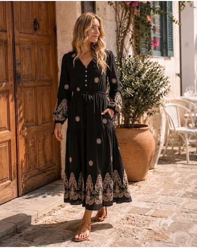 Esther & Co - Zade Dress - Golden Eclipse
